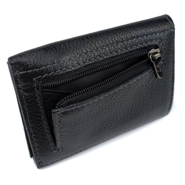 Модный кошелек для мужчин из кожи MD Leather MD-610-A (JZ6717) черный