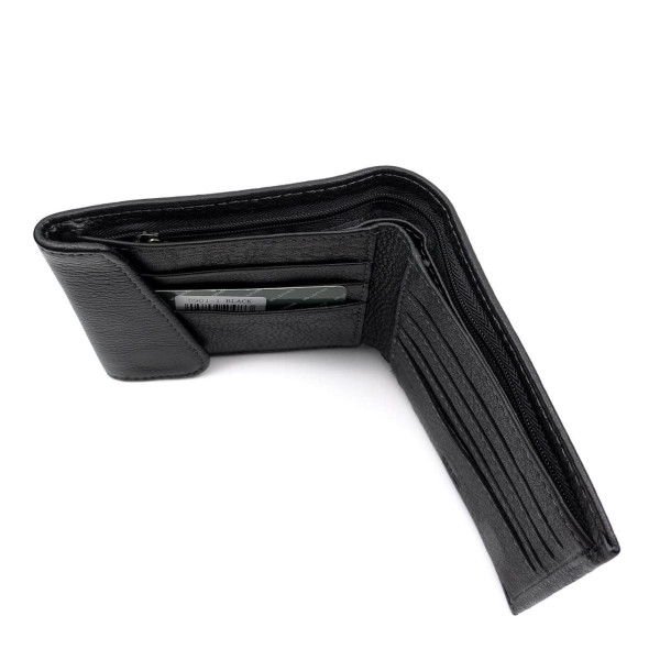 Чоловічий шкіряний портмоне MD Leather MD-0901-1 (JZ6716) чорний