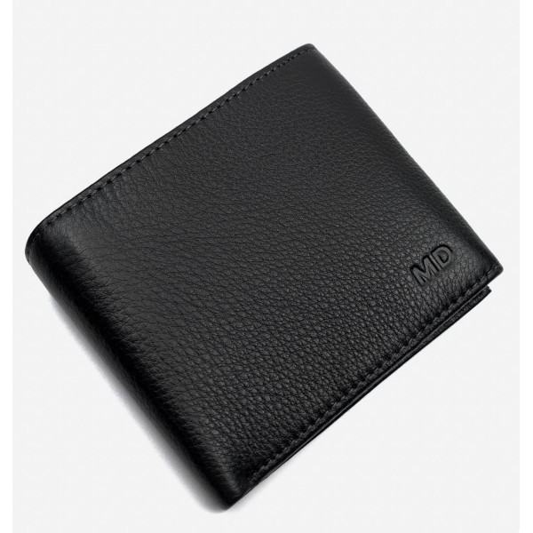 Чоловічий шкіряний портмоне MD Leather MD-0901-1 (JZ6716) чорний