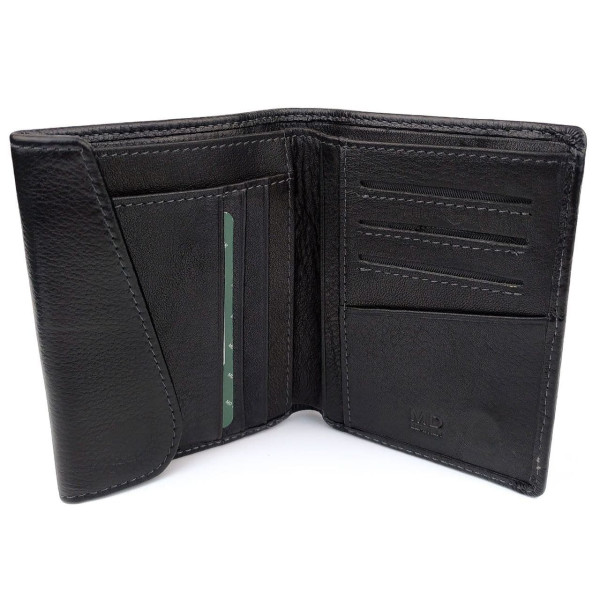 Кожаное мужское портмоне MD Leather MD-604-A (JZ6726) черный
