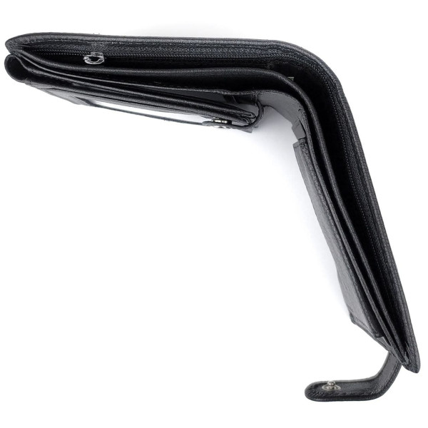 Кожаный кошелек для мужчин Horton H-M104-1 (JZ6765) черный