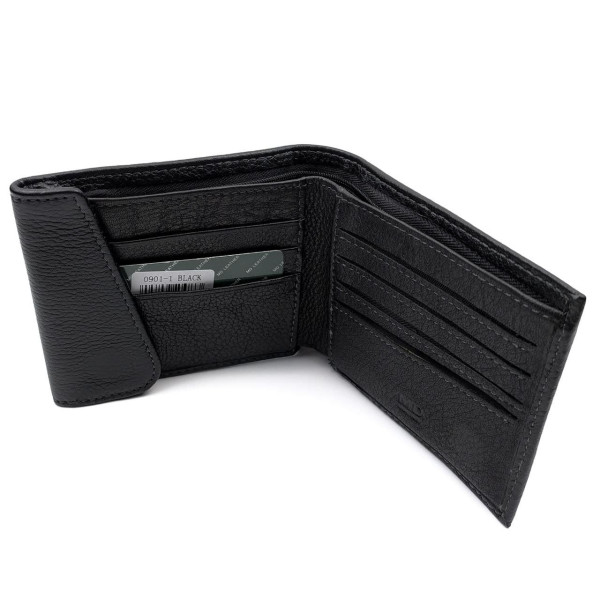 Чоловічий шкіряний портмоне MD Leather MD-0901-1 (JZ6716) чорний