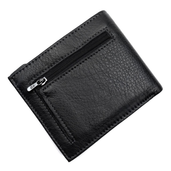 Чоловічий шкіряний портмоне MD Leather MD-0901-1 (JZ6716) чорний