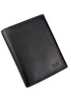 Кожаное мужское портмоне MD Leather MD-604-A (JZ6726) черный