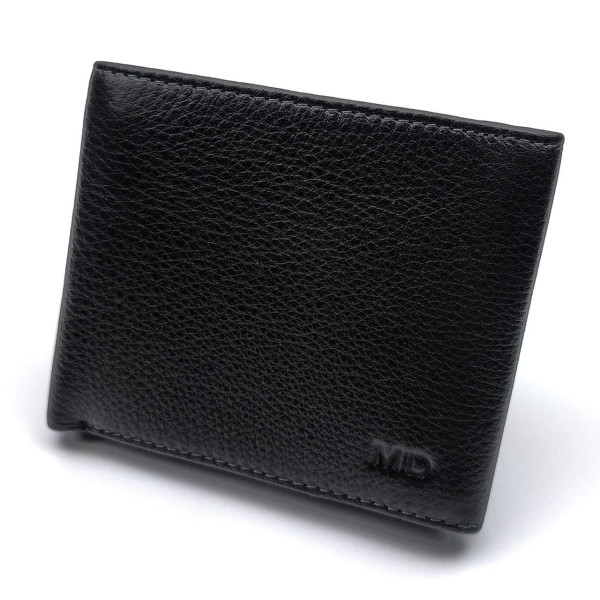 Чоловічий шкіряний портмоне MD Leather MD-0901-1 (JZ6716) чорний