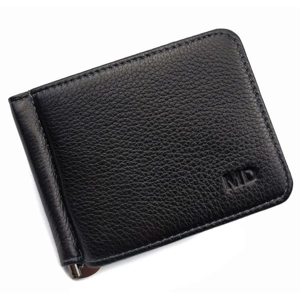 Кошелек - зажим из кожи для мужчин MD Leather MD-124-22 (JZ6741) черный