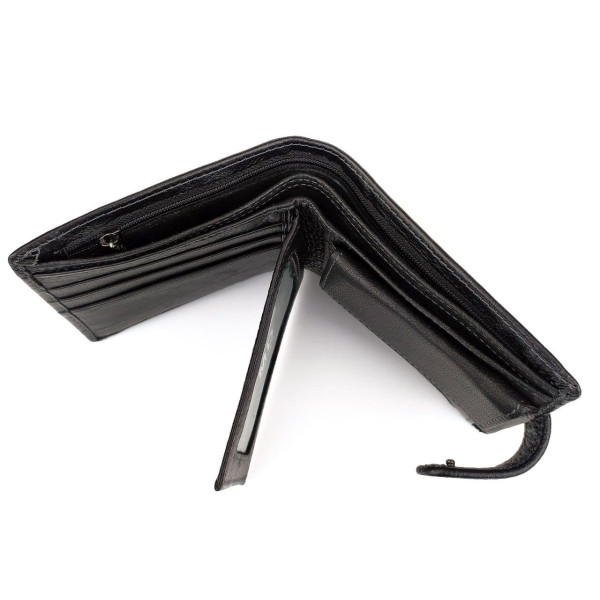 Качественный кошелек из кожи для мужчин
 MD Leather MD-22-208 (JZ6723) черный