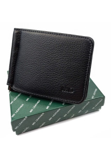 ошелек - зажим из кожи для мужчин MD Leather MD-124-22 (JZ6741) черный