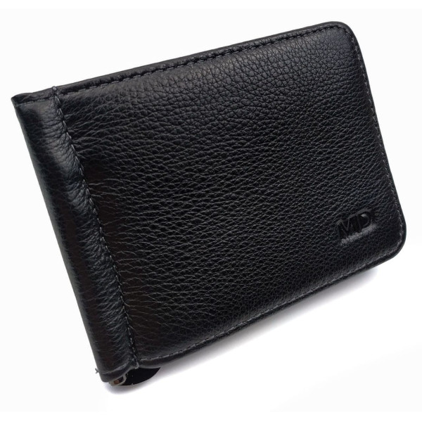 Кожаный кошелек для мужчин с монетницей MD Leather MD-125-22 (JZ6742) черный