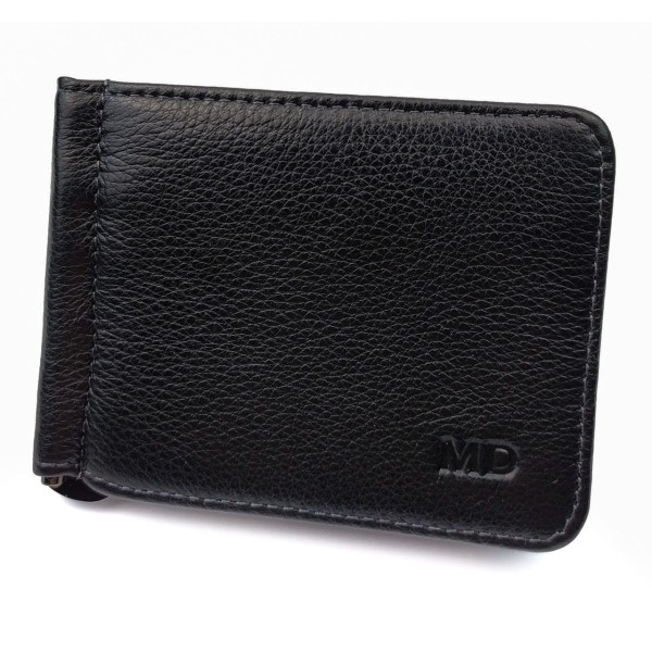 Кожаный кошелек для мужчин с монетницей MD Leather MD-125-22 (JZ6742) черный