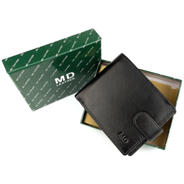 Качественный кошелек из кожи для мужчин
 MD Leather MD-22-208 (JZ6723) черный