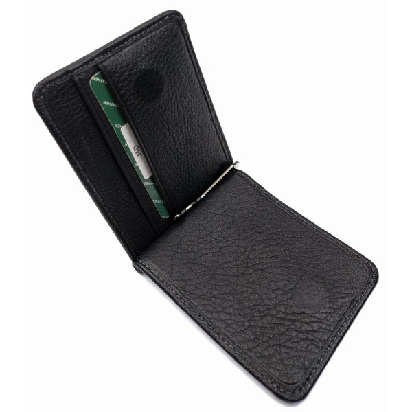 Кошелек - зажим из кожи для мужчин MD Leather MD-124-22 (JZ6741) черный