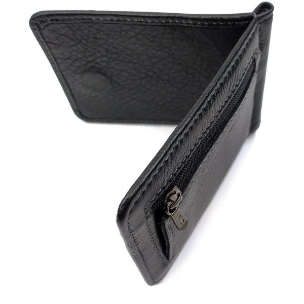 Кошелек - зажим из кожи для мужчин MD Leather MD-124-22 (JZ6741) черный