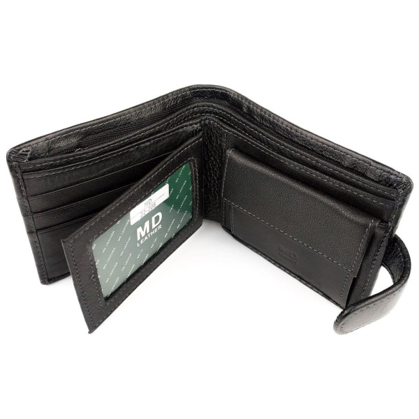 Качественный кошелек из кожи для мужчин
 MD Leather MD-22-208 (JZ6723) черный