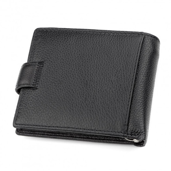 Мужской кошелек с зажимом для денег ST Leather (ST113-1) 58309 Черный
