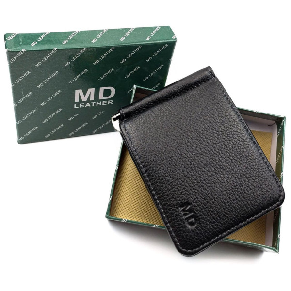 Кошелек - зажим из кожи для мужчин MD Leather MD-124-22 (JZ6741) черный