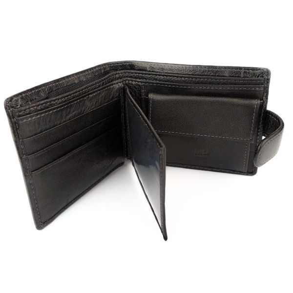 Качественный кошелек из кожи для мужчин
 MD Leather MD-22-208 (JZ6723) черный