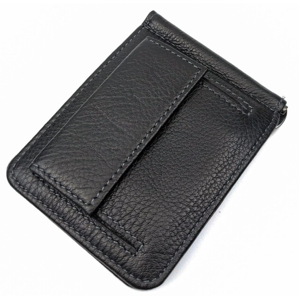 Кожаный кошелек для мужчин с монетницей MD Leather MD-125-22 (JZ6742) черный