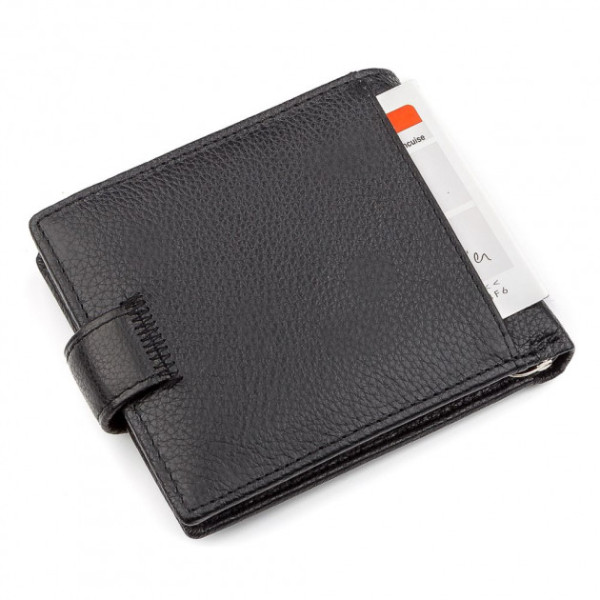 Мужской кошелек с зажимом для денег ST Leather (ST113-1) 58309 Черный
