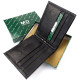 Мужской кожаный кошелек с зажимом для денег MD Leather MD-555-2A (JZ6732) черный