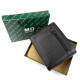 Мужской кожаный кошелек с зажимом для денег MD Leather MD-555-2A (JZ6732) черный