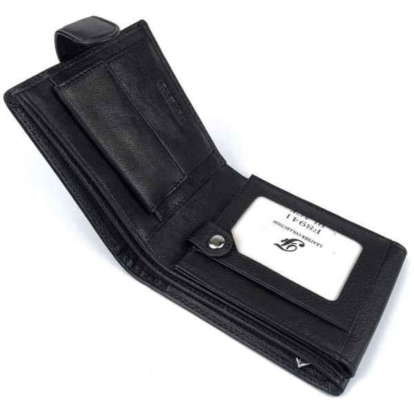 Мужское портмоне из кожи Salfeite F-8941-1 (JZ6774) черный