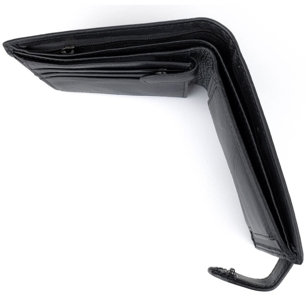 Кошелек для мужчин из кожи Horton H-538-1 (JZ6749) черный