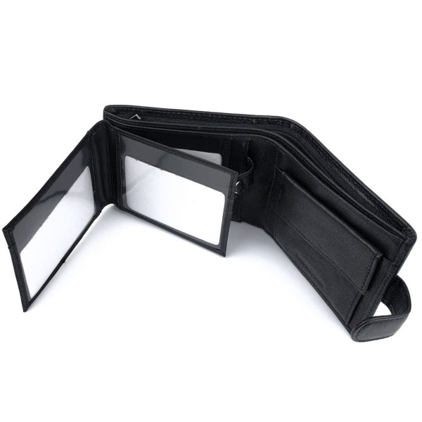 Мужское портмоне из кожи Salfeite F-8941-1 (JZ6774) черный
