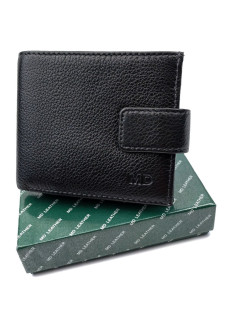 Стильный кошелек из кожи для парней MD Leather MD-122-A (JZ6736) черный