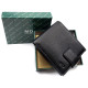 Стильный кошелек из кожи для парней MD Leather MD-122-A (JZ6736) черный