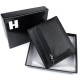 Мужской  стильный кошелек из кожи Horton H-M101-1 (JZ6758) черный