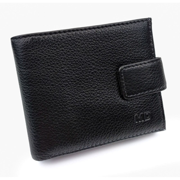 Стильный кошелек из кожи для парней MD Leather MD-122-A (JZ6736) черный