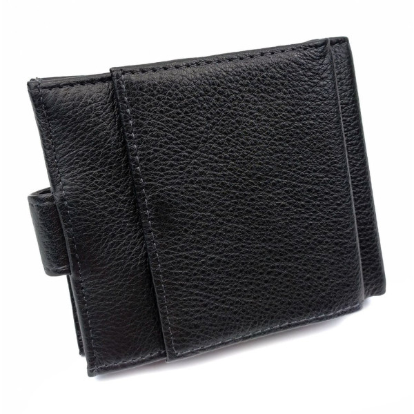 Стильный кошелек из кожи для парней MD Leather MD-122-A (JZ6736) черный