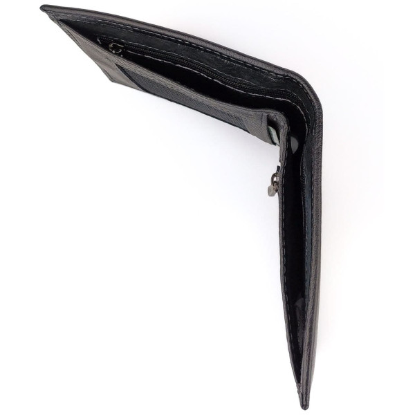 Стильный кошелек из кожи  для мужчин MD Leather MD-22-634 (JZ6730) черный