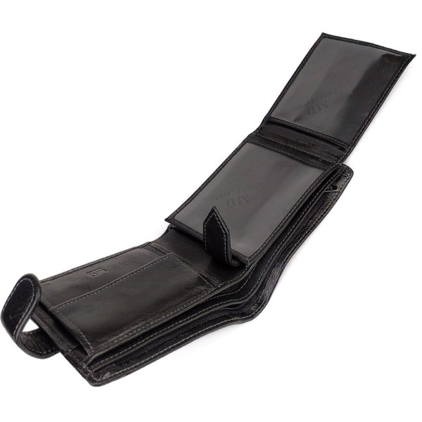 Оригинальный кошелек из кожи  MD Leather MD-22-538 (JZ6722) черный