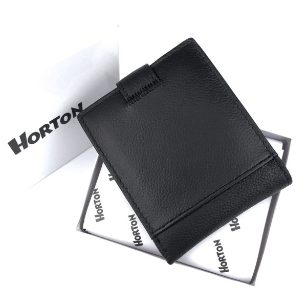 Качественное мужское портмоне из кожи Horton H-023-1 (JZ6744) черный