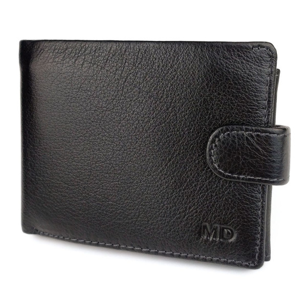 Оригинальный кошелек из кожи  MD Leather MD-22-538 (JZ6722) черный