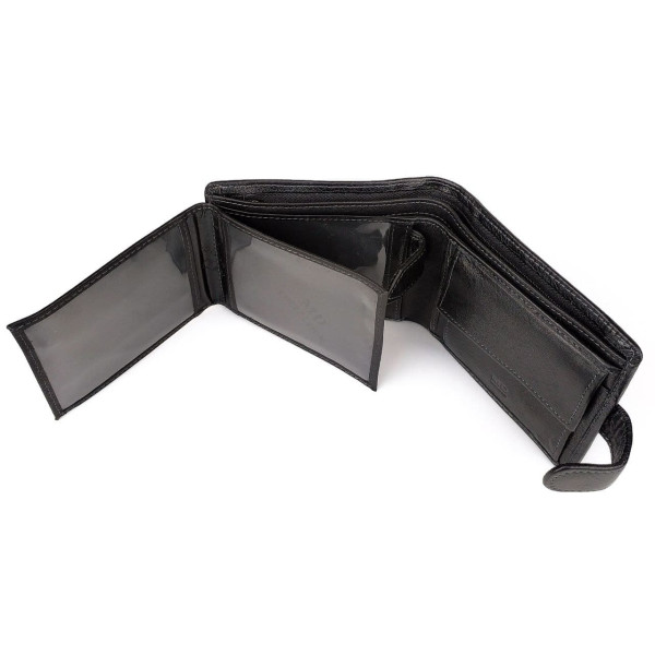 Оригинальный кошелек из кожи  MD Leather MD-22-538 (JZ6722) черный