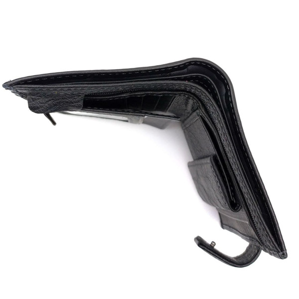 Шкіряний гаманець для чоловіків MD Leather MD-190415 (JZ6738) чорний