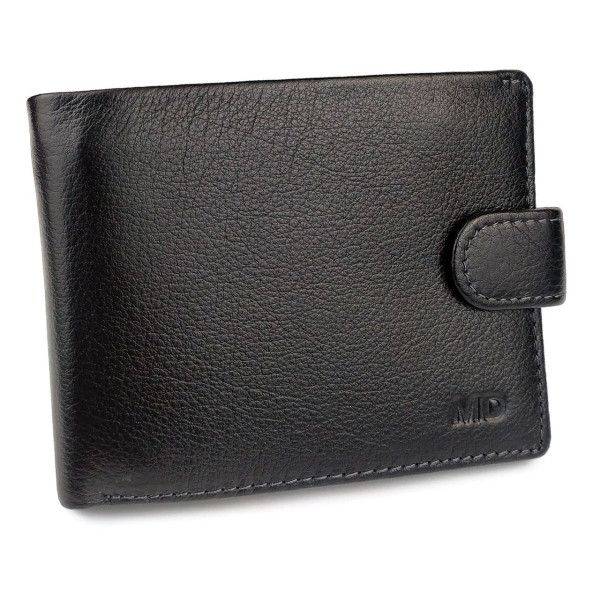 Оригинальный кошелек из кожи  MD Leather MD-22-538 (JZ6722) черный