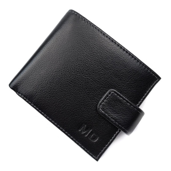 Практичный кошелек из кожи для мужчин MD Leather MD-132-A (JZ6734) черный