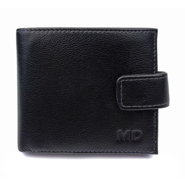 Практичный кошелек из кожи для мужчин MD Leather MD-132-A (JZ6734) черный