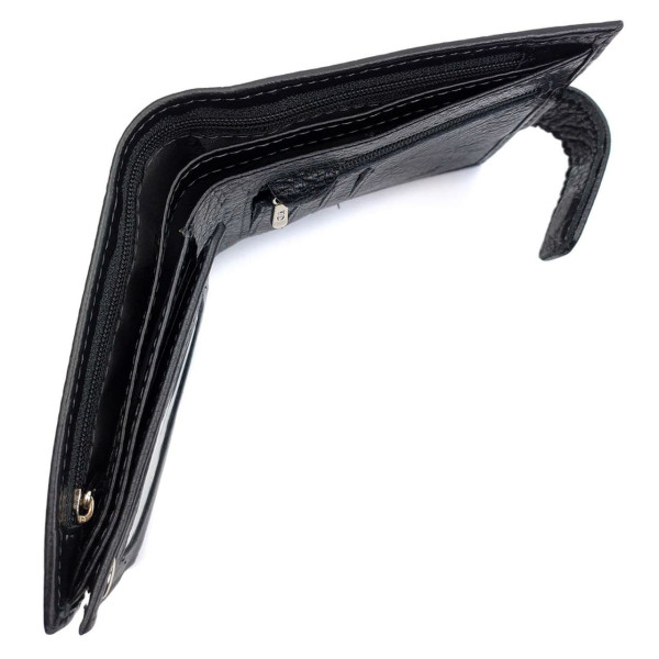 Практичный кошелек из кожи для мужчин MD Leather MD-132-A (JZ6734) черный