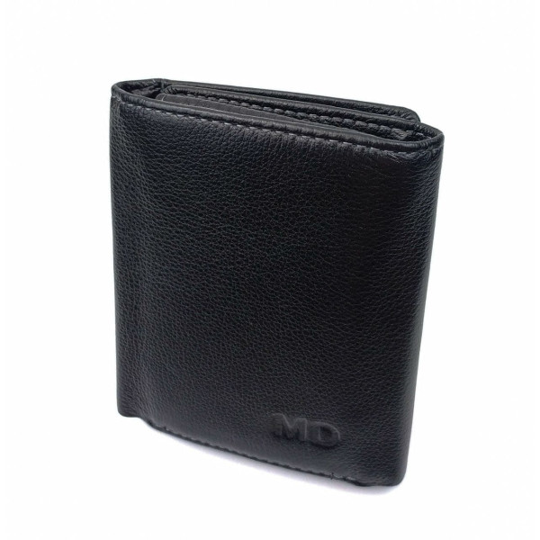 Небольшой мужской кошелек из кожи MD Leather MD-618-A (JZ6740) черный