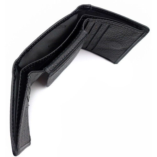 Небольшой мужской кошелек из кожи MD Leather MD-618-A (JZ6740) черный
