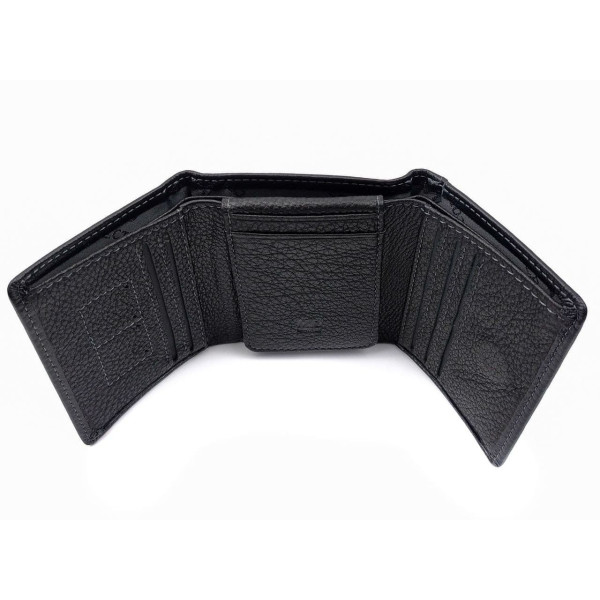 Небольшой мужской кошелек из кожи MD Leather MD-618-A (JZ6740) черный