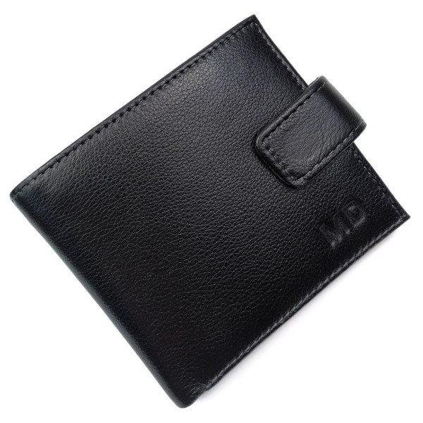Практичный кошелек из кожи для мужчин MD Leather MD-132-A (JZ6734) черный