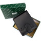 Современный мужской кошелек из кожи MD Leather MD-22-203 (JZ6727) черный