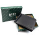 Мужское портмоне из кожи с зажимом для денег MD Leather MD-123-22 (JZ6743) черный