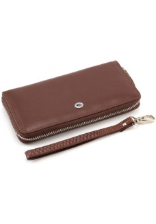 Клатч- портмоне на молнии кожаный ST Leather (B138-3) 98104 Коричневый